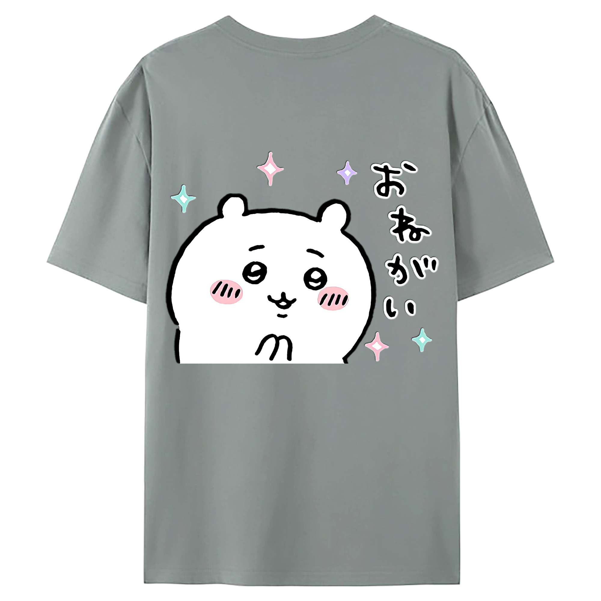 （画像用） ちいかわ ちいかわ Chii-kawa chiikawa 綿100％ メンズ半袖Tシャツ（バックプリント） 通気性